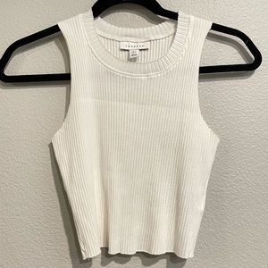 Topshop Raw Hem Ribbed Tank Top Size US 2